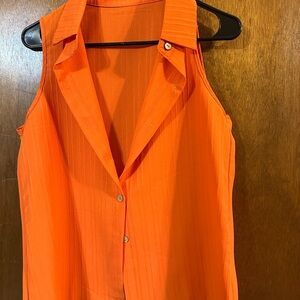 Orange Sleeveless Women's Top